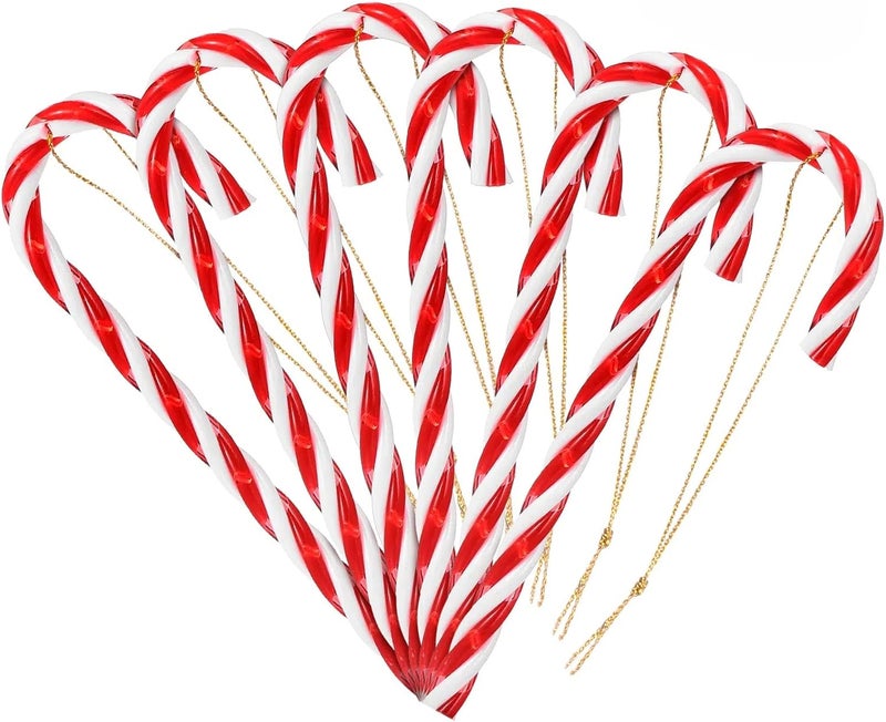 Naler Christmas Candy Cane Hanging Decorations - Pack of 12 - Image 1